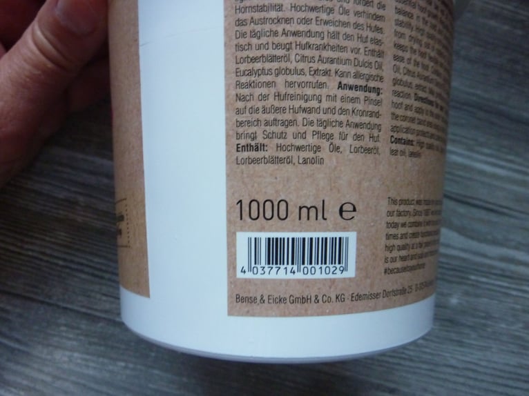 Huffett/Salbe grün 1000ml neu , Bense&Eicke Fakten Art des Zubehörs Weiteres Zubehör Pferde Art Pfer