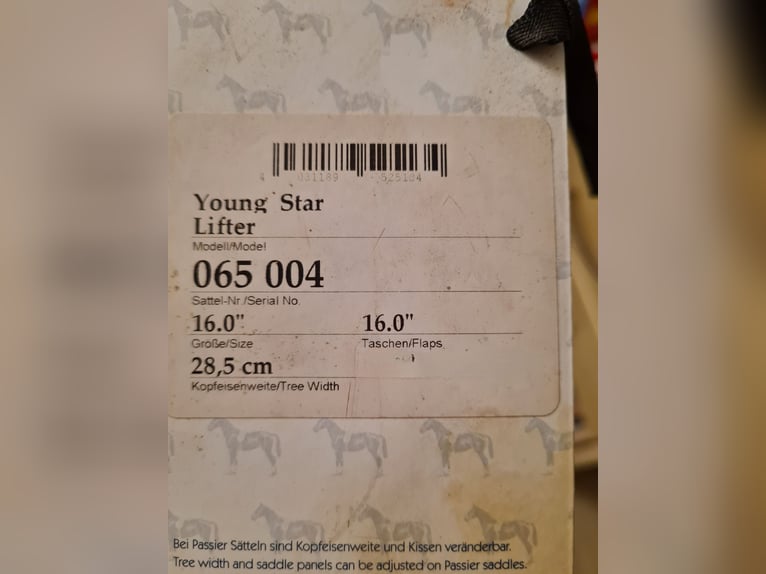 Dressursattel Ponysattel Passier young Star Lifter Kissen 16 Zoll