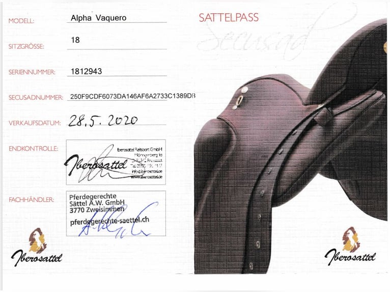 Iberosattel Alpha Vaquero schwarz