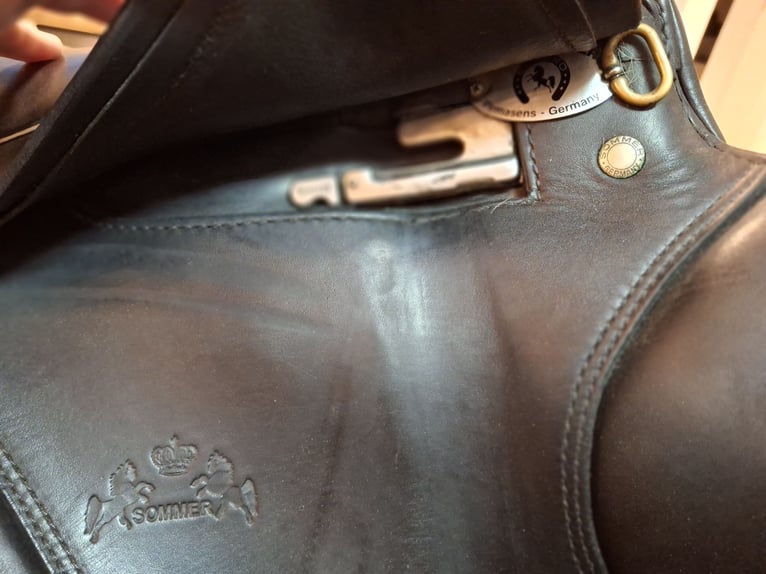 Sommer Diplomat 16,5" kurz Pony schwarz weiß 