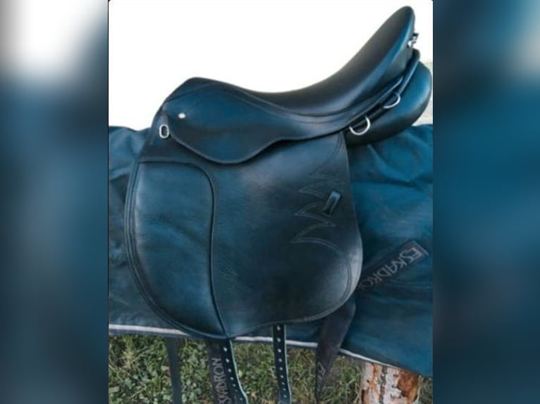 VS Sattel Vielseitigkeitssattel Leder schwarz ca. 18"