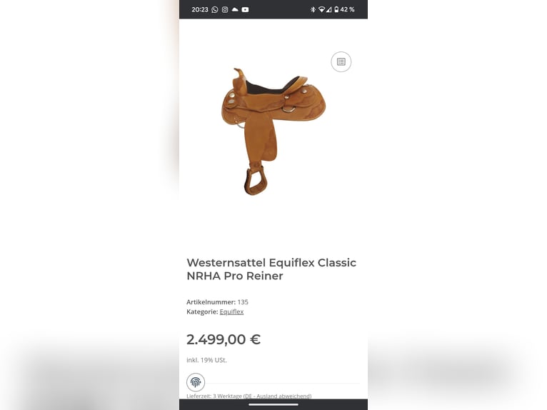 Continental Equiflex NRHA Pro Reiner, Full Quarter