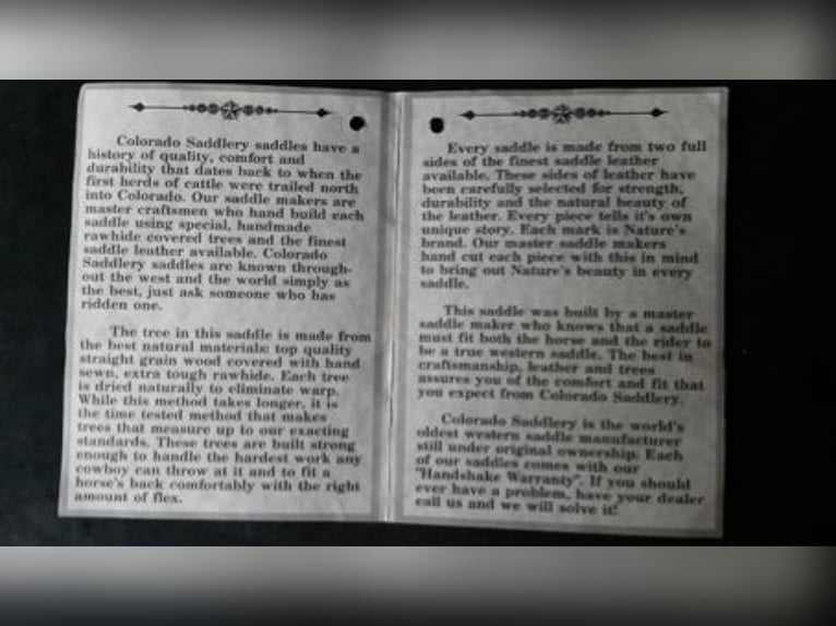 Western Arbeitssattel der Marke Colorado  - Original in USA gekauft
