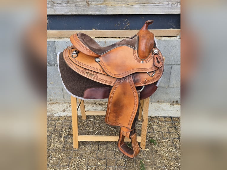 Western Sattel Western Imports Roudskirt mit Pad Reining Westernsattel 