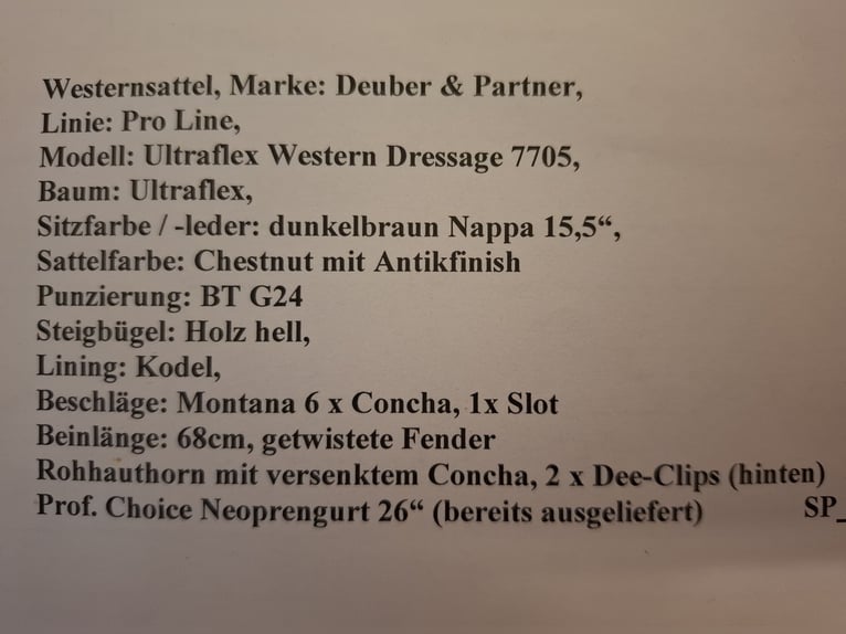 Westernsattel 15,5" Deuber&Partner