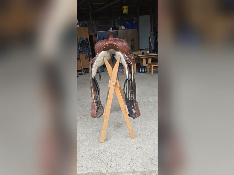 Westernsattel 17" von A&M Reitsport aus Büffelleder