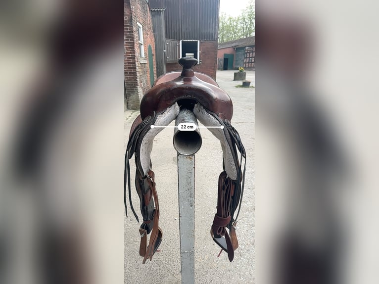 Westernsattel Montana Roundskirt braun Leder