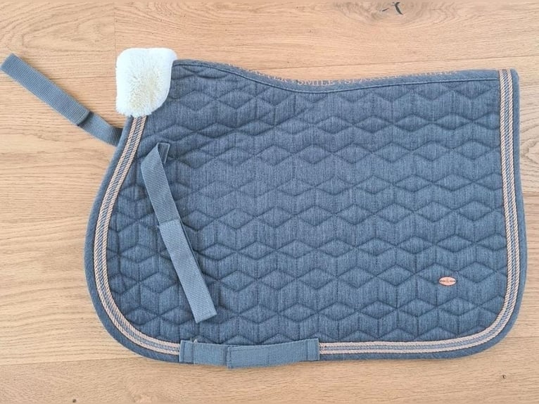 Blau-graue Shetty Schabracke von Showmaster "Smile sparkle shine""