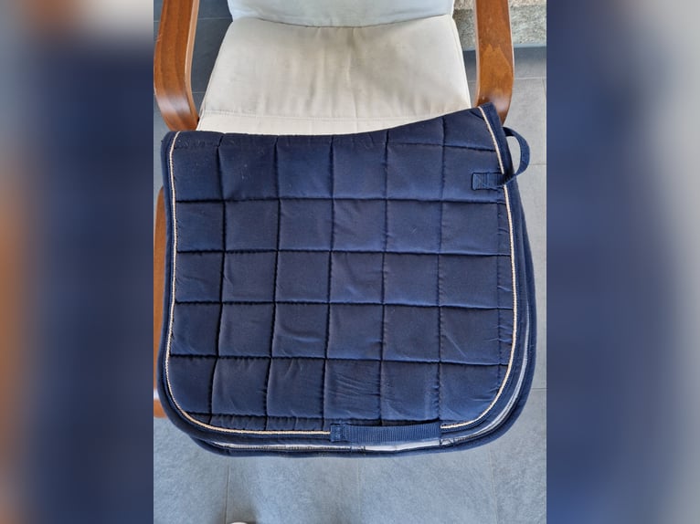 Equiva Schabracke Dressur blau rosegold dl dr
