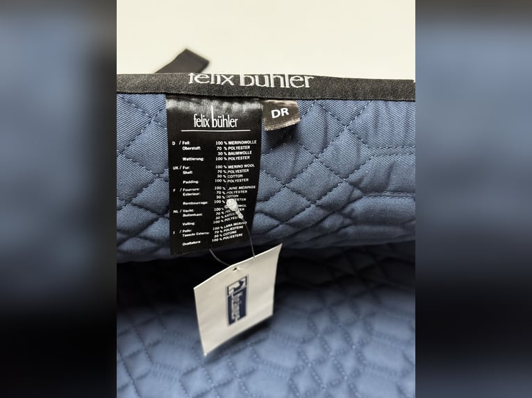 Felix Bühler Lammfellschabracke Light Denim in DR NEU
