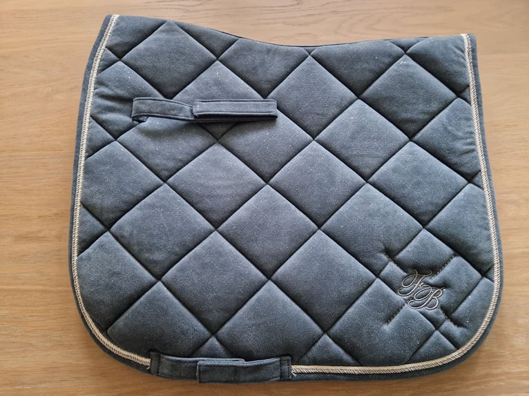 Glitzer Schabracke Dressur DR DL anatomisch Krämer Blau Ashblue