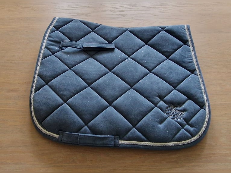 Glitzer Schabracke Dressur DR DL anatomisch Krämer Blau Ashblue