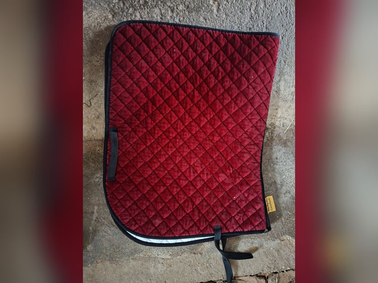 Kavalkade Dressurschabracke Weinrot/ Samt mit Bestickung - Wegen Umstieg auf Westernreiten