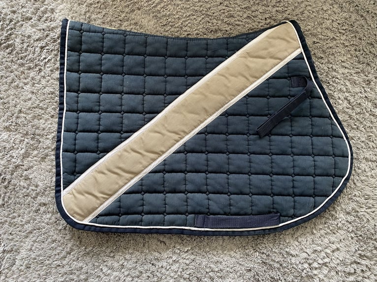 Neuwertige Eskadron Bicolor Schabracke VS taupe/insignia blue