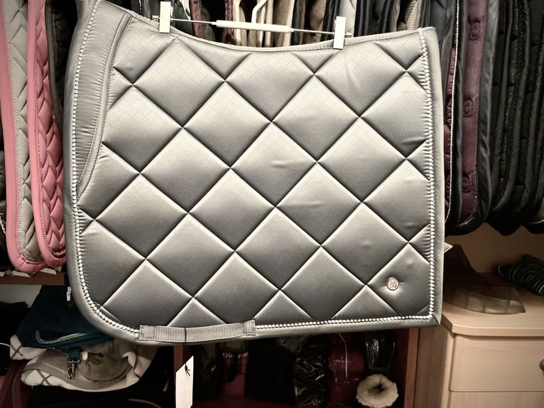 PS of Sweden Dressur Schabracke NEU Cob „Plait“ Zopfmuster silber