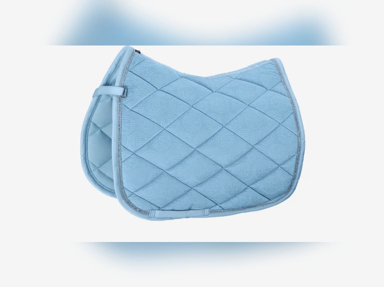 Schabracke Eskadron Reflexx velvet crystal hellblau Dressur