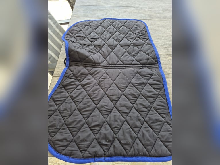 Schabracke von Jockey in Schwarz  mit einem Blauenkordelrand und  Größe VS