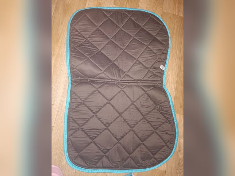 Schabracke VS + Fliegenhaube WB braun/türkis Kordel gesteppt neuwertig Sattelunterlage pferdezubehör
