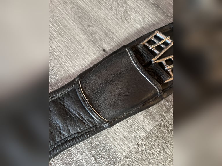 Hennig Kurzgurt Dressurgurt 65cm schwarz mit Silber NEUWERTIG 