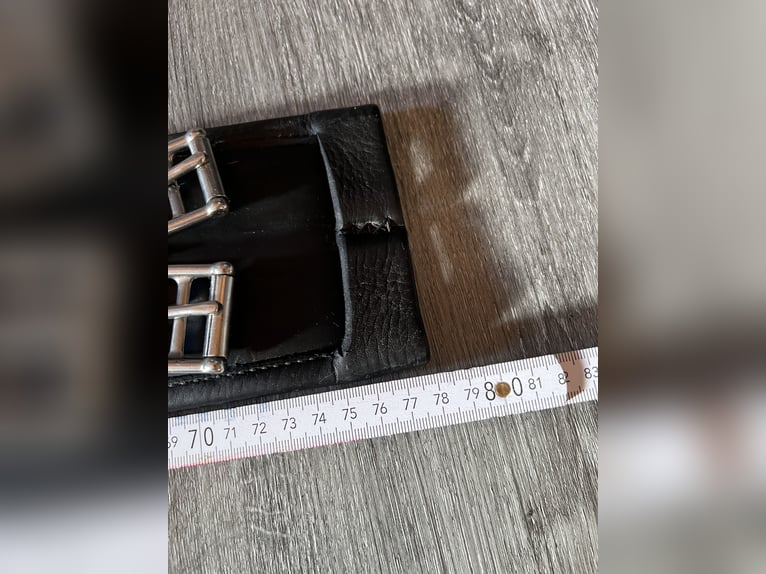 Hennig Kurzgurt Dressurgurt 65cm schwarz mit Silber NEUWERTIG 