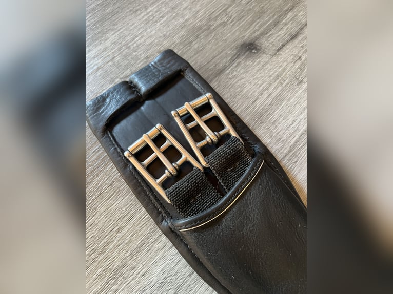 Hennig Kurzgurt Dressurgurt 65cm schwarz mit Silber NEUWERTIG 