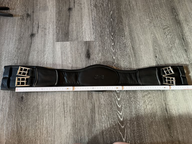 Hennig Kurzgurt Dressurgurt 65cm schwarz mit Silber NEUWERTIG 