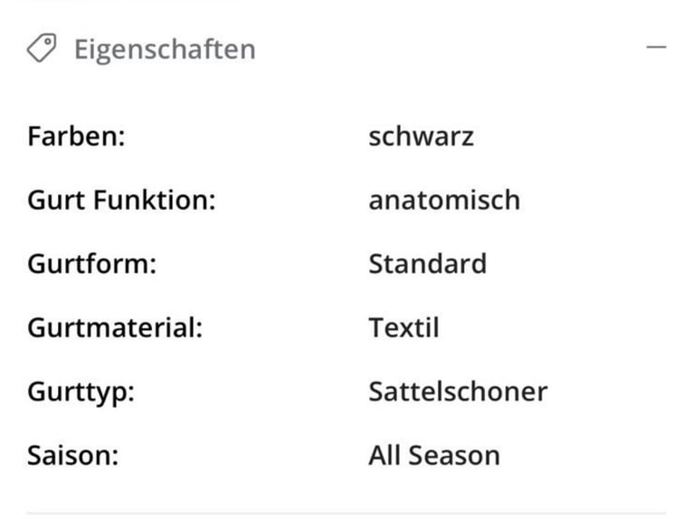 Kentaur Kurzgurt Sattelgurt 65cm schwarz Kunstfell