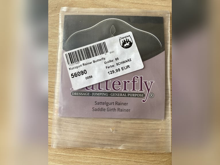 Kurzgurt Rainer Butterfly | schwarz | 65 cm