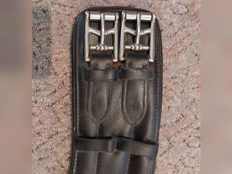 Sattelgurt Kurzgurt: Kieffer Ultrasoft Anatomisch, Leder, schwarz, 75 cm