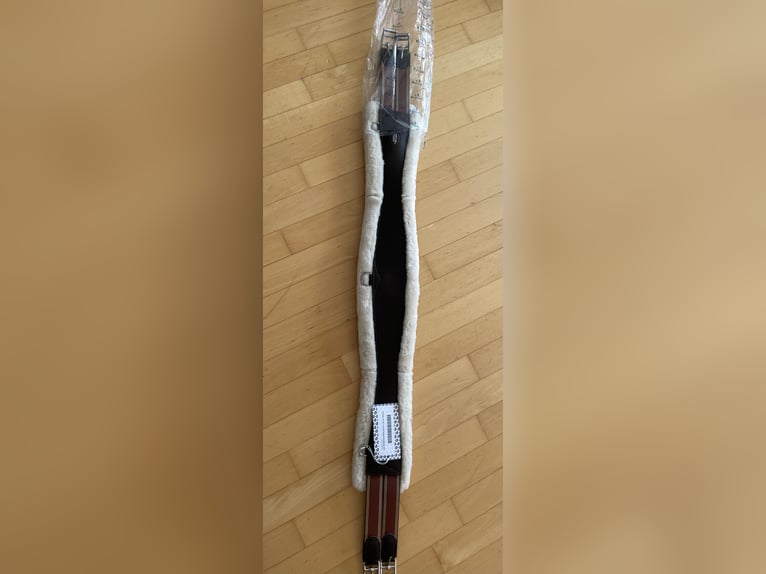 Prestige Lammfellsattelgurt in tabaco braun
