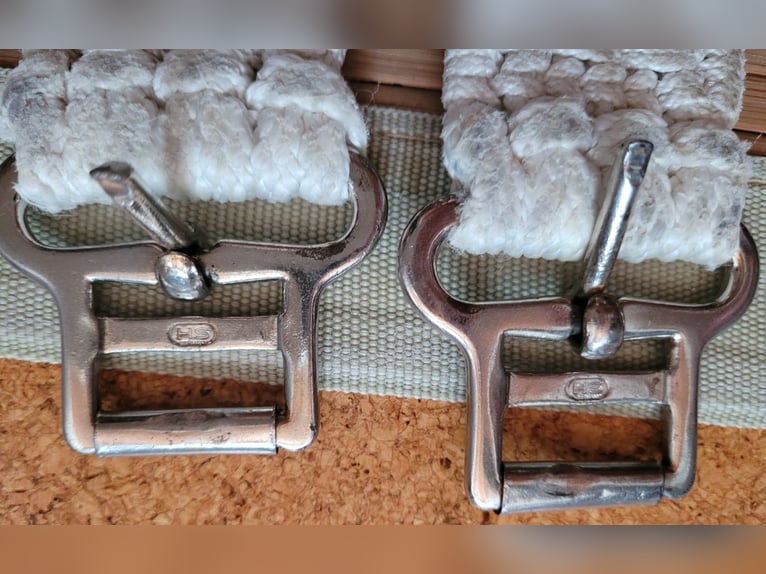 weißer Strippensattelgurt / Sattelgurt / Langgurt - von HS Sprenger - ca. 123 cm