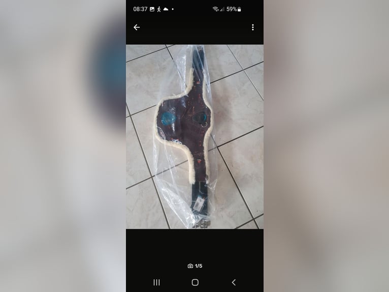 NEU Pony equick Stollengurt diamond fluffy braun 115cm