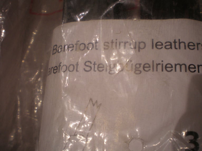 Barefoot Steigbügelriemen, Leder, englisch, braun - NEU