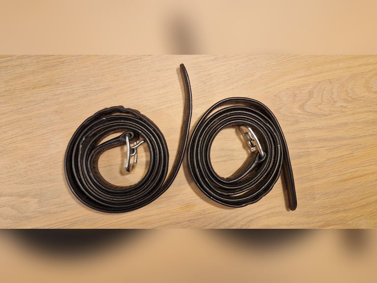Steigbügelriemen Passier 160cm Schwarz Leder Nylon