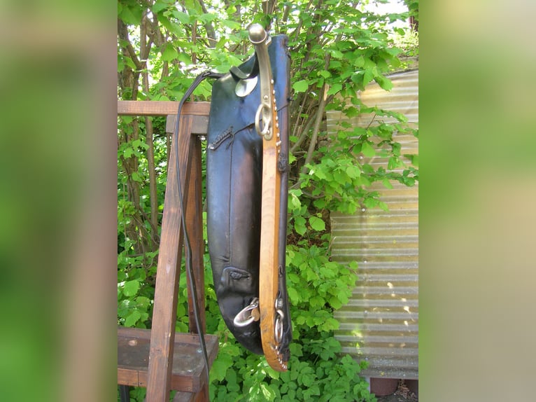 Bündner Geschirr schwarz (Sattler Lüdi Herbligen, Bern)Kumtgrösse  60cm
