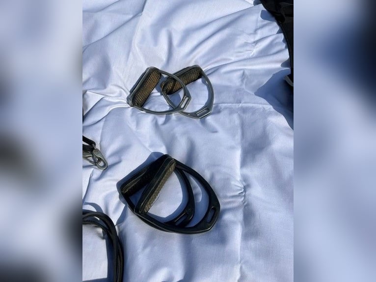 Paket: Reitzubehör, Tasche, Riemen, Trensen, ...