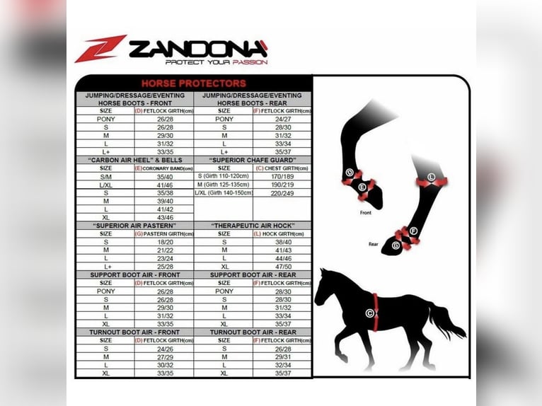 ZANDONA Sporenschutzgurt Superior Chafe Guard EVO L/XL NEU 220-249 unbenutzt PREIS VHB