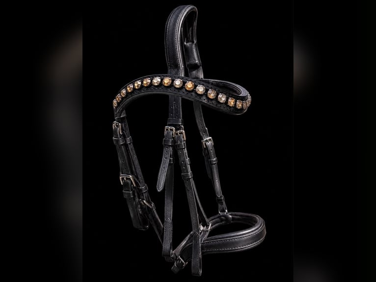 Kandare Fairfax braun mit Swarovski Stirnband in Größe VB