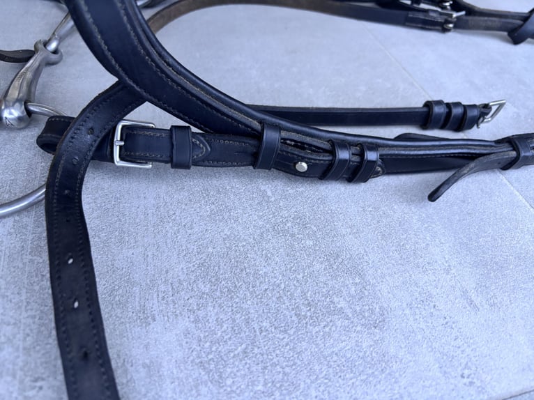 WB Schockemöhle Alpha schwarz 2 Nasenstücke - gebraucht WB Schockemöhle Alpha schwarz 2 Nasenstücke - gebraucht