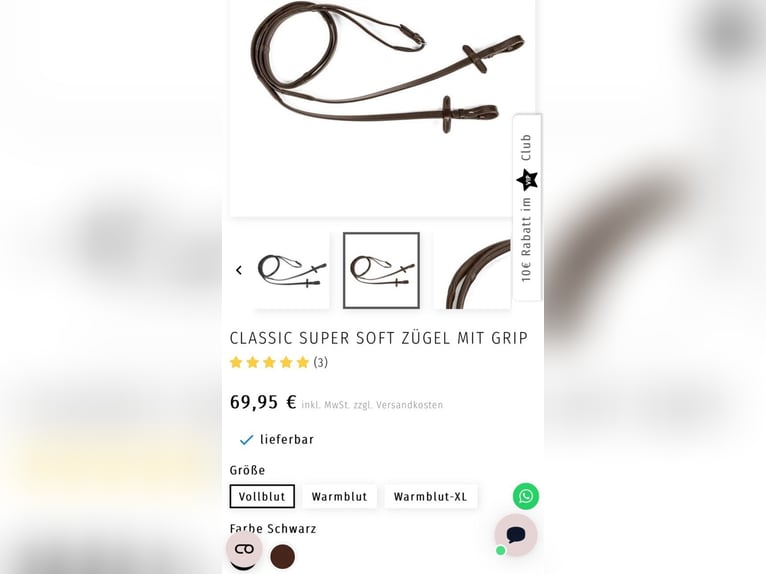 MyUnicorn Trense Siena mit Super Soft Zügel mit Grip in braun VB