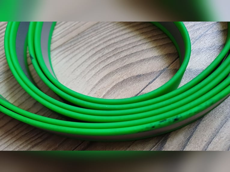 Beta Biothane REFLEX neon grün 3in1 Sidepull Wanderreittrense Halfter, Zügel 3,20m