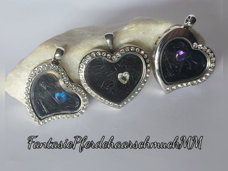 Medaillon Halskette Tierhaar Pferdehaarschmuck ab