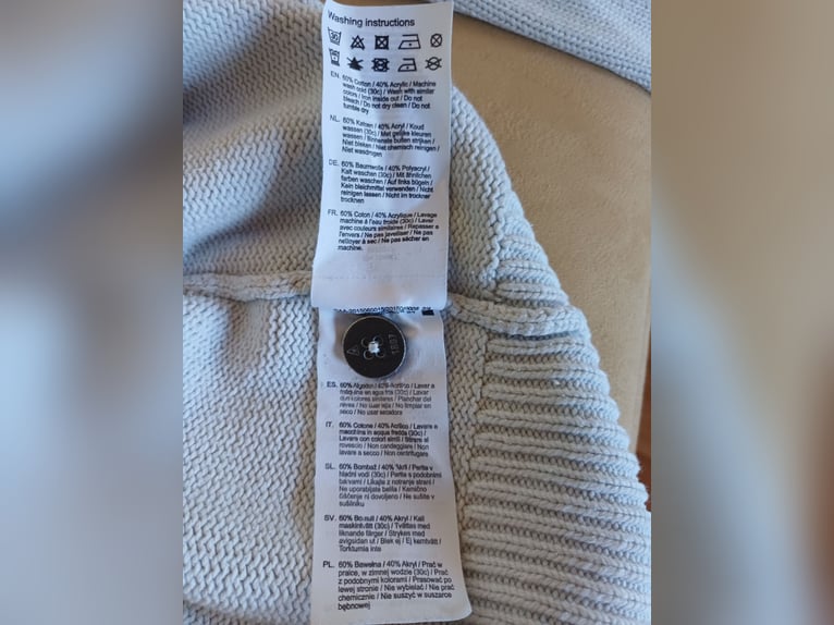 Super schicker GAASTRA Pullover. Mit Schalkragen. Farbe Weiß. Größe XL. Wie Neu!!