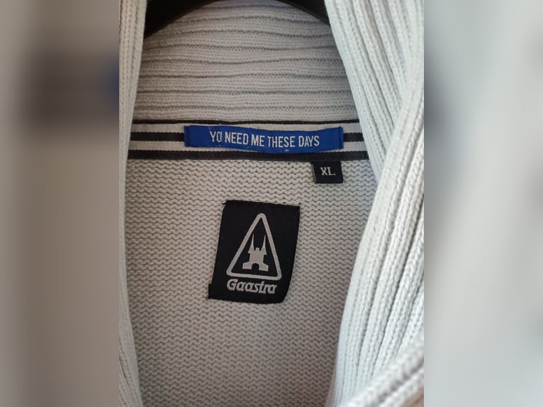 Super schicker GAASTRA Pullover. Mit Schalkragen. Farbe Weiß. Größe XL. Wie Neu!!