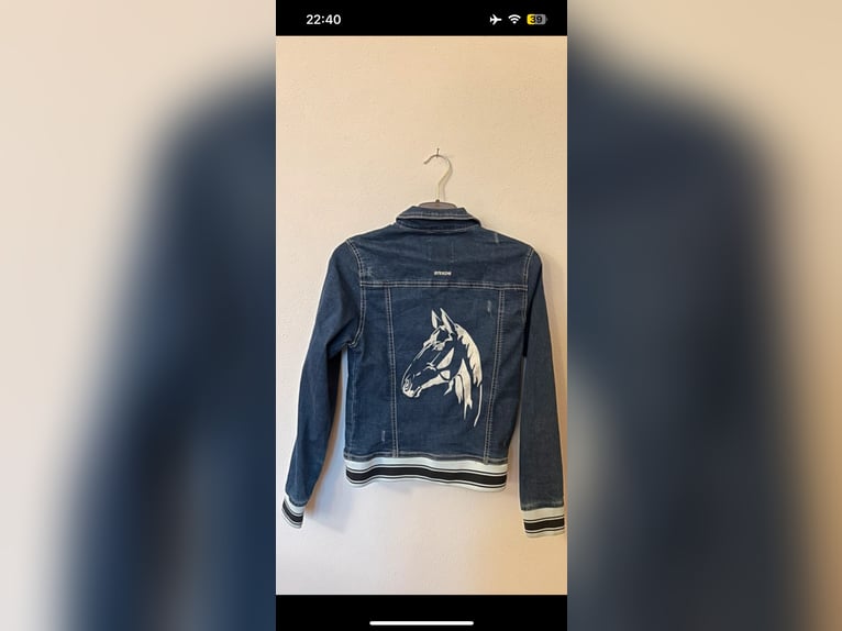 Jeansjacke Pferdeprint 164 
