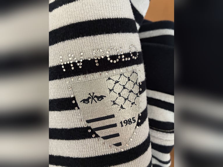 Reitjacke, HV Polo, Größe M/38, blau Samt, blau- weiß gestreift, neuwertig 