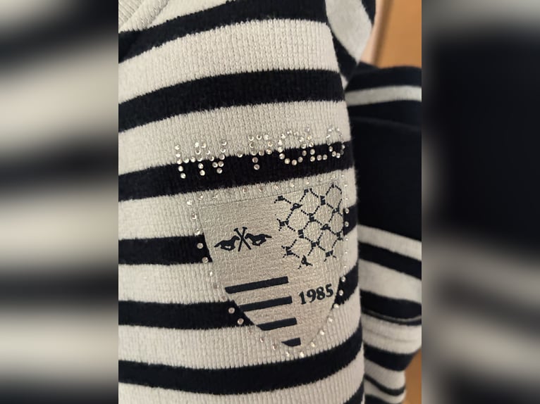 Reitjacke, HV Polo, Größe M/38, blau Samt, blau- weiß gestreift, neuwertig 