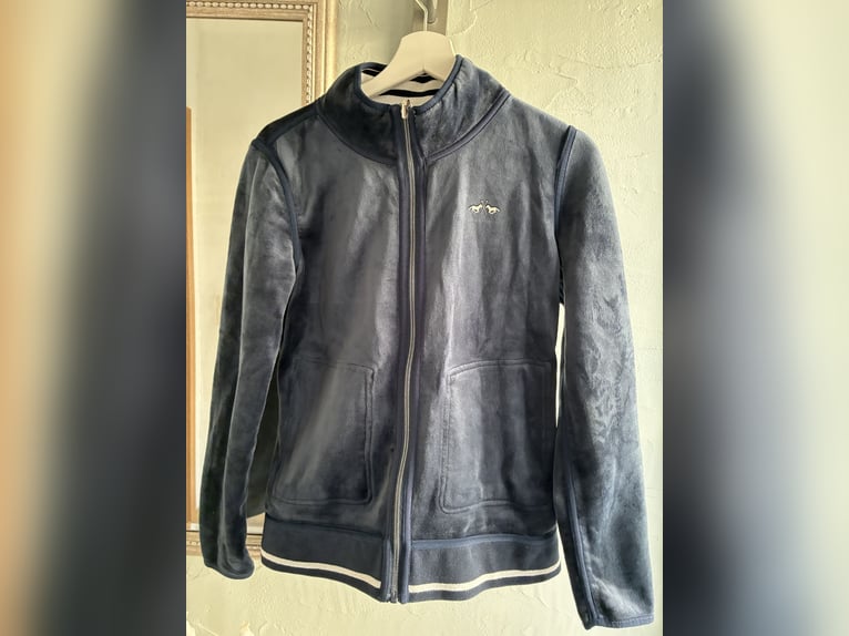 Reitjacke, HV Polo, Größe M/38, blau Samt, blau- weiß gestreift, neuwertig 