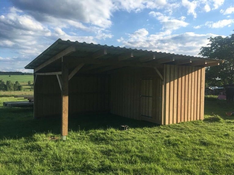 2er Pferdebox Weidehütte