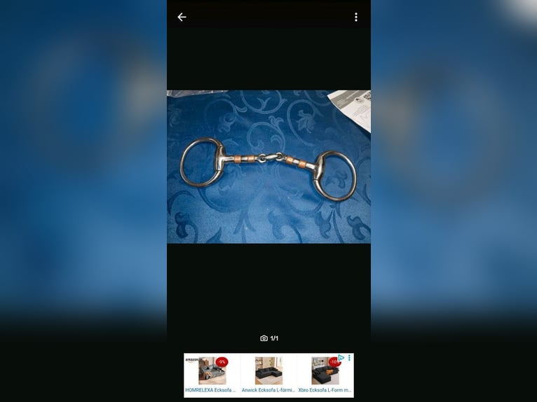 Gebiss doppelt gebrochen 13,5 cm 14 mm dick